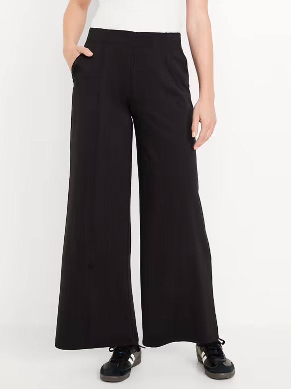 Old Navy High-Waisted PowerSoft Trouser Pants in black